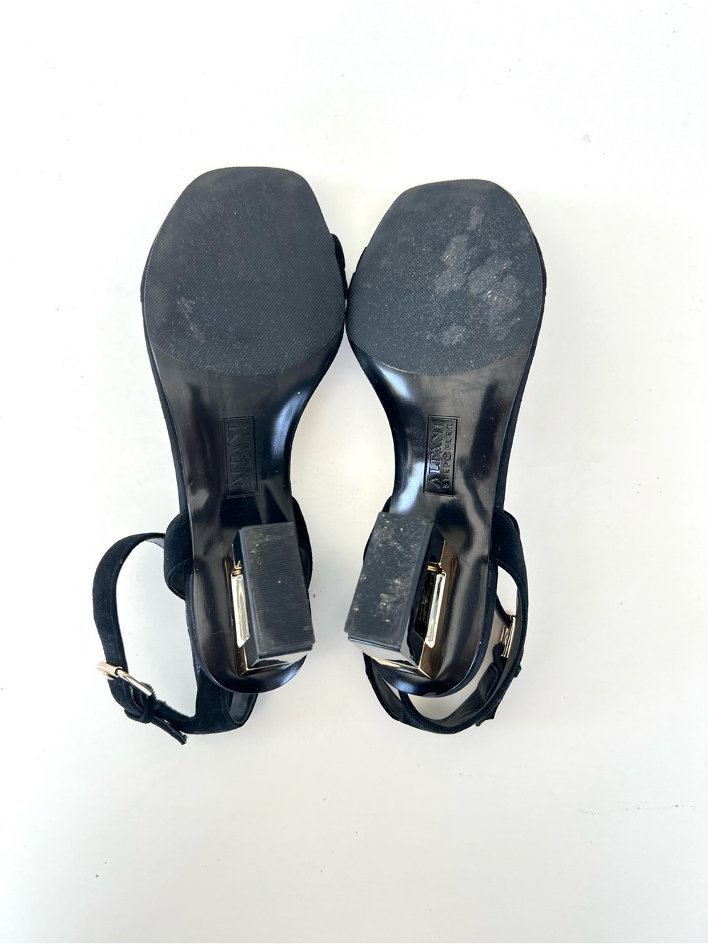 ALFANI Coreena Black Velvet Square Heel
Ankle Strap Dress Heel Sandal Sz 8 M - Picture 10 of 13